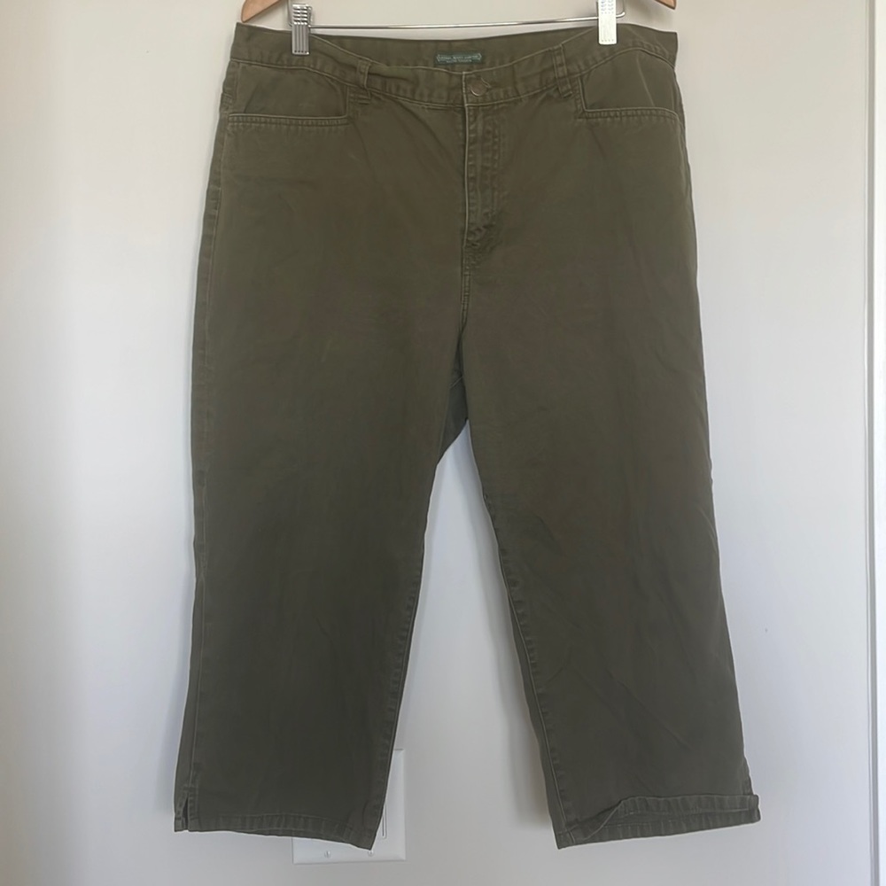 Ralph Lauren Classic Midcalf Army Green Sz 16